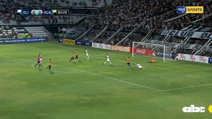El gol de Raúl Cáceres para el triunfo de Guaraní sobre Olimpia
