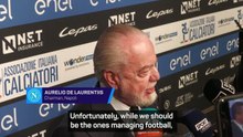 Napoli owner De Laurentiis demands a revolution in football during extraordinary rant