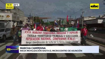 Marcha Campesina: Inicia movilización hasta el microcentro de Asunción