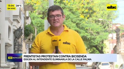 Video: Frentistas protestan contra bicisenda