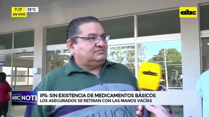 IPS, sin medicamentos básicos