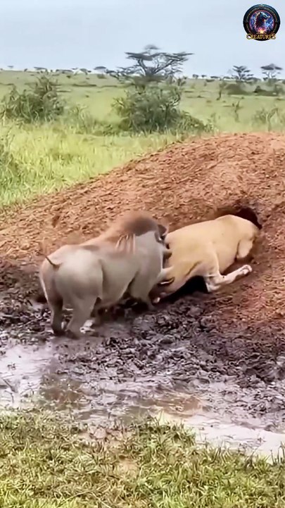 warthog vs lions 🦁🤩 Funny Moments😁😬