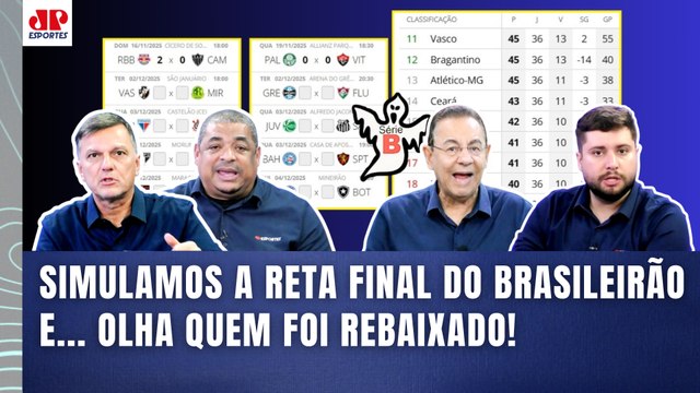 SERÁ??? OLHA quem FOI REBAIXADO na SIMULAÇÃO do BRASILEIRÃO feita pelo Bate-Pronto! | Inter? Santos?