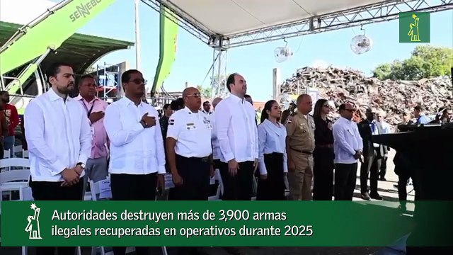 Autoridades destruyen más de 3,900 armas ilegales recuperadas en operativos durante 2025
