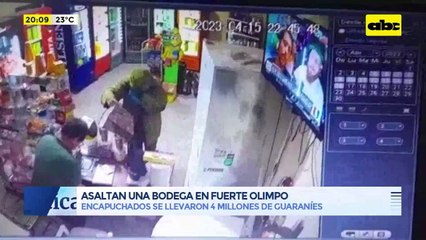 Video: Encapuchados asaltan una bodega en Fuerte Olimpo
