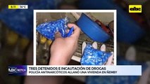 Tres detenidos e incautación de drogas