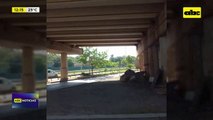 Video: Desprendimiento tras grieta en viaducto