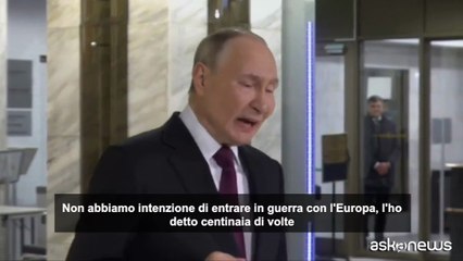 Putin: se l'Europa desidera la guerra, noi siamo pronti fin da ora
