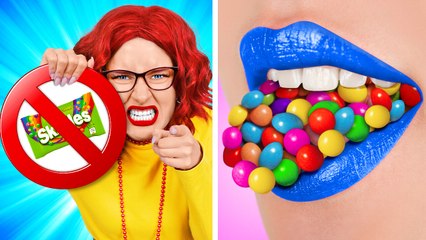 How to Sneak Candy Into Class! Sneaking Food from Parents and Teachers