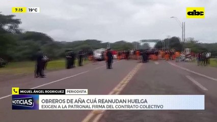 Video: Obreros de Aña Cuá reiniciaron huelga