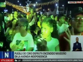 Falcón | Familias, juventud y niños de la ciudad de Coro disfrutan del encendido de Navidad