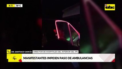 Video: Manifestantes impiden paso de ambulancias
