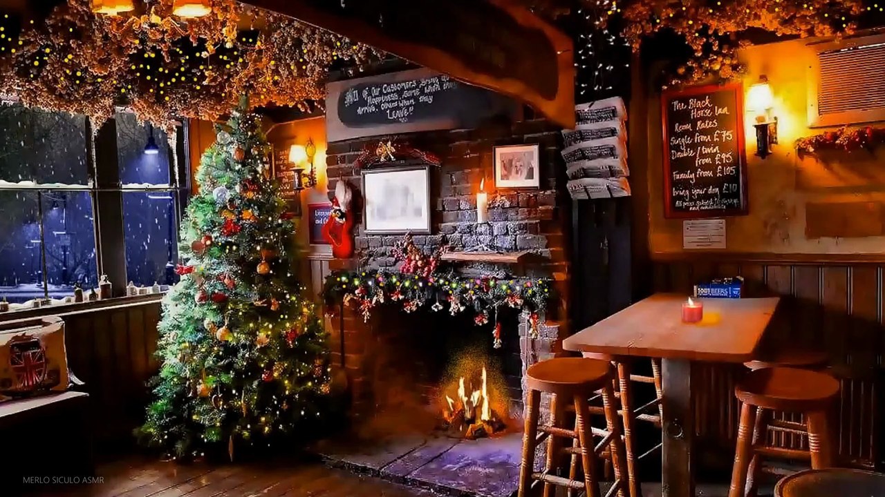 Christmas British Pub Ambience | Jazz Christmas Carol