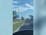 Vehículo Captado Circulando Por Bicisenda En Avenida Costanera