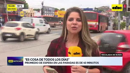 Regulada de buses: Promedio de espera en las paradas es de 40 minutos