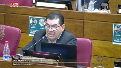 Senador Del Plra Carlos Zena También Pidió En Sesión Que Suene La Polca Liberal