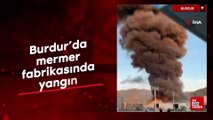 Burdur'da mermer fabrikasında yangın