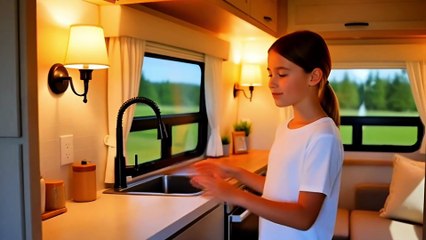 USA RV Truck Home Tour | Full Inside Visit by Girl | Living Room, Kitchen, Bedroom, Bathroom & Outdoor Setup