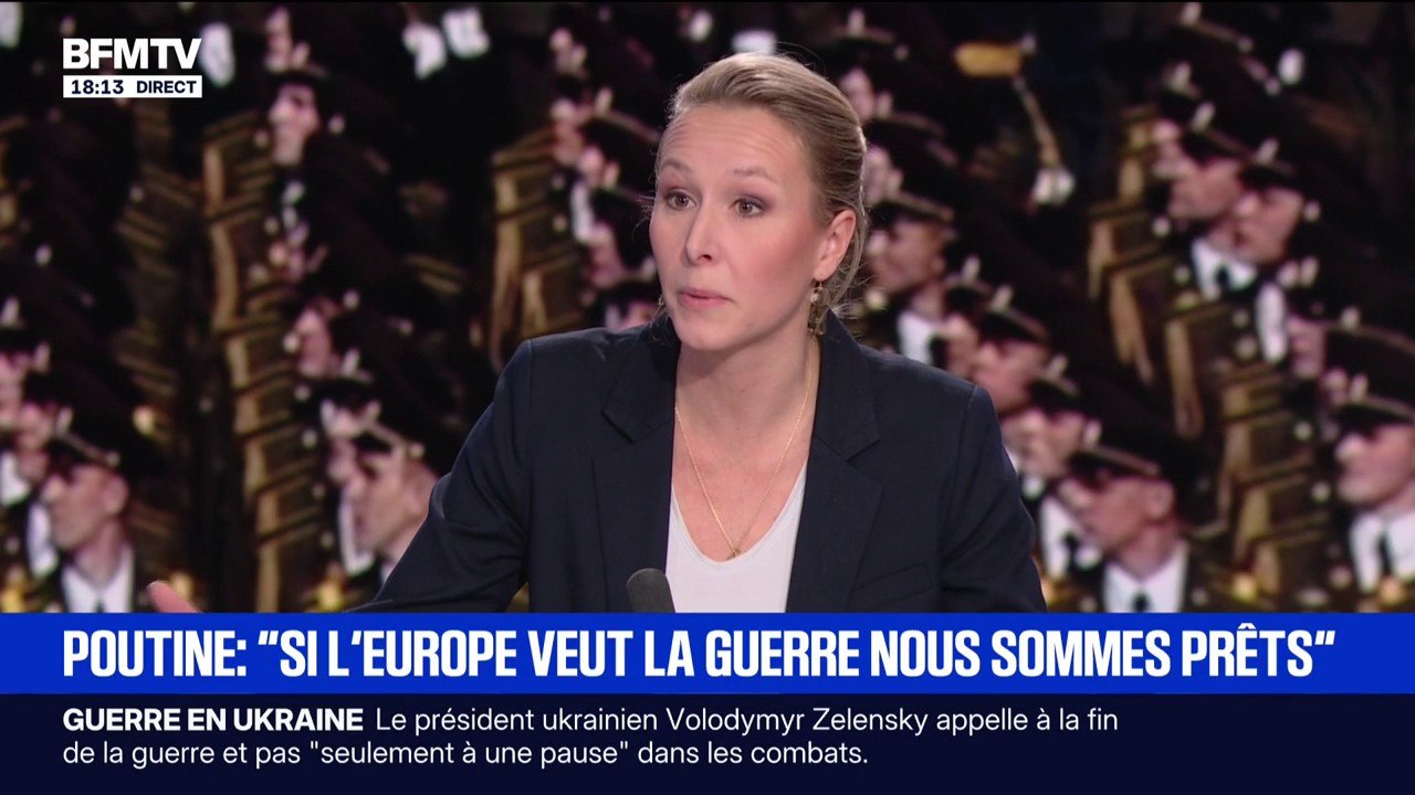Guerre en Ukraine: "Un plan de paix implique des concessions, aussi malheureuses soient-elles", affirme Marion Maréchal