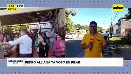 Video: Pedro Alliana votó en Pilar