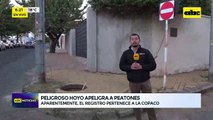 Video: Hoyo es un peligro para los conductores