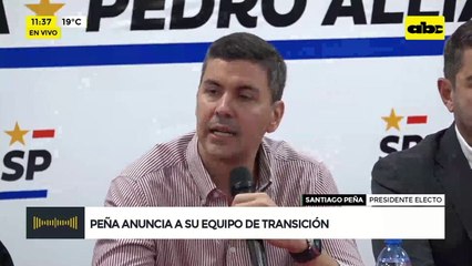 Video: Santi Peña presenta a su equipo de transición