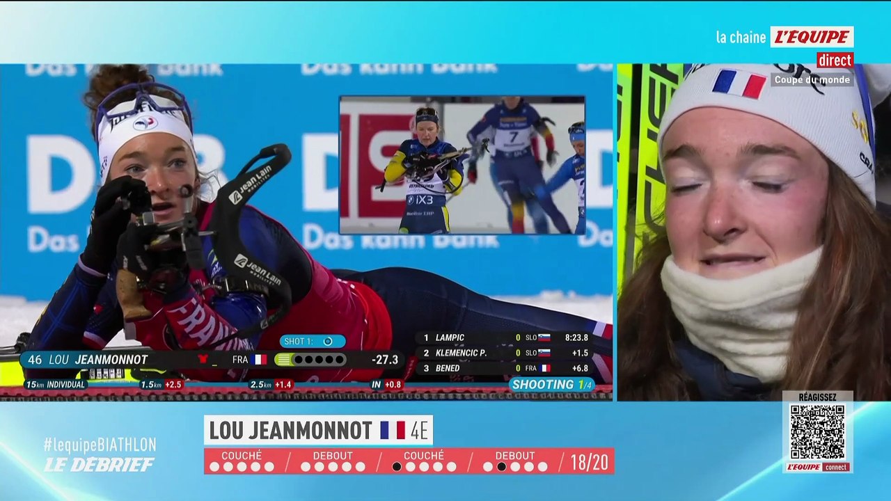 « Une course sur les talons » : Lou Jeanmonnot se contente de sa quatrième place sur l'individuel d'Östersund - Biathlon - Coupe du monde (F)