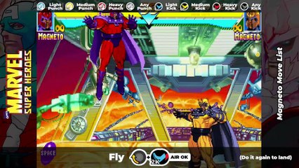 MAGNETO MOVE LIST - Marvel Super Heroes (MSH)
