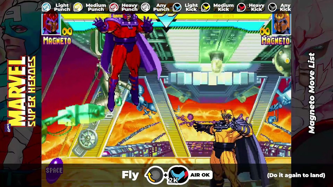 MAGNETO MOVE LIST - Marvel Super Heroes (MSH)