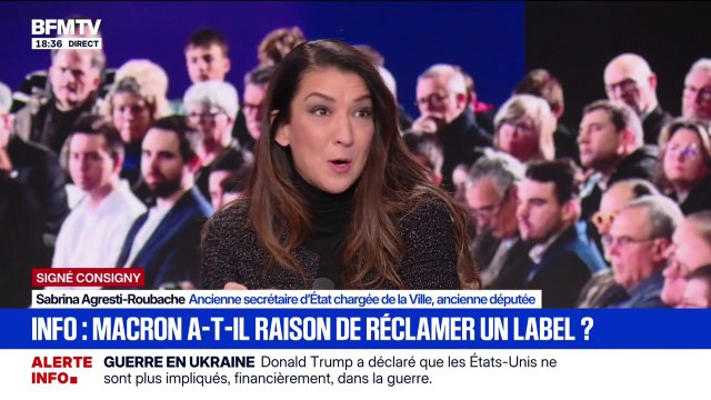 SIGNÉ CONSIGNY - Labellisation des médias: Le président n'a pas demandé qu'il y ait des médias labellisés et que le reste n'existe pas , affirme Sabrina Agresti-Roubache (ancienne secrétaire d'État)