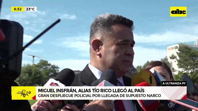 Video: Llegada de Miguel Ángel Insfrán al país