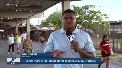 Homem baleado pede socorro dentro do Terminal da Joana Bezerra