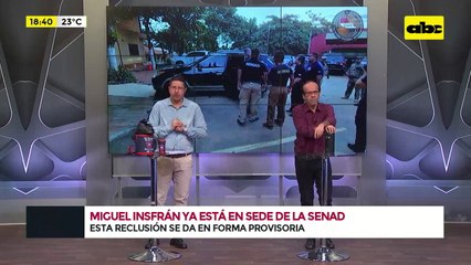 Video: Miguel Insfrán ya esta en sede de la Senad