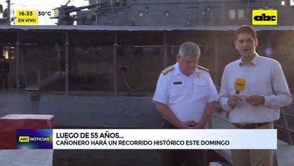 Video: Luego de 55 años, Cañonero Paraguay hará un recorrido este domingo