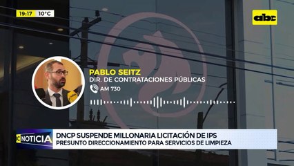 Video: DNCP suspende licitación del IPS para tercerizar servicio de limpieza