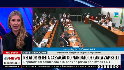 Carla Zambelli: relator rejeita cassação do mandato da deputada federal | TEMPO REAL