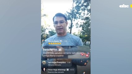 "Beto" Ovelar cae en broma durante transmisión en vivo