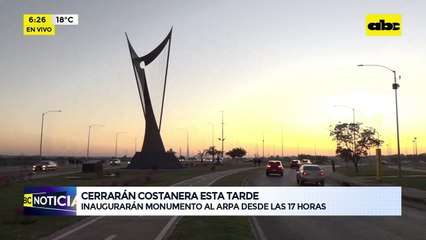 Video: Cerrarán parte de la Avda. Costanera por inauguración del “El Arpa Paraguaya”
