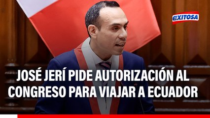 José Jerí pide autorización al Congreso para viajar a Ecuador el 12 de diciembre y participar en un encuentro bilateral