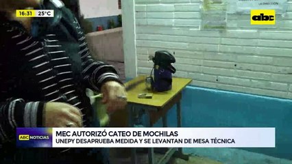Video: MEC autorizó cateo de mochilas