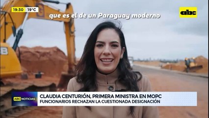Video: Claudia Centurión, primera ministra en MOPC