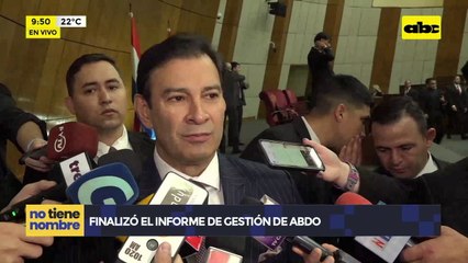 Video: Finalizó el informe de gestión de Abdo