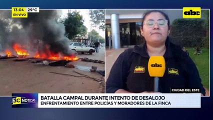 Video: Batalla campal durante intento de desalojo en CDE