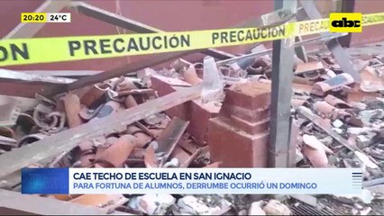 Misiones: Cae techo de escuela en San Ignacio