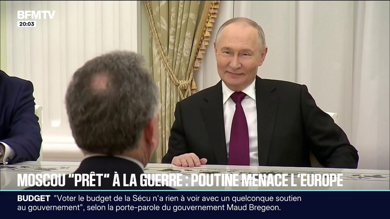 "Ils n'ont aucun programme de paix, ils sont du côté de la guerre": Vladimir Poutine menace les Européen
