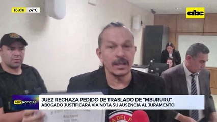 Video: Juez rechaza pedido de traslado de Mbururu