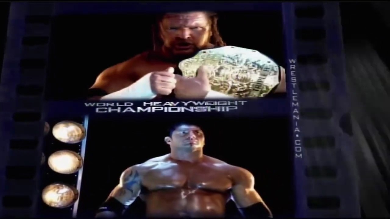 Triple H w/ Ric Flair vs Batista - World Heavyweight Championship Match - WrestleMania 21 3/4/05