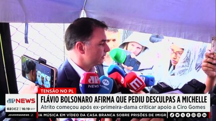 CRISE FAMILIAR? Flávio Bolsonaro afirma que pediu desculpas a Michelle