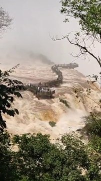 Cataratas del Iguazú: imponente caudal puede ser visto desde lado brasileño