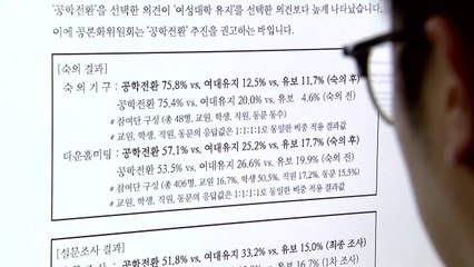 공론화위 "공학 전환 권고"...래커 칠 시위 1년 만 / YTN